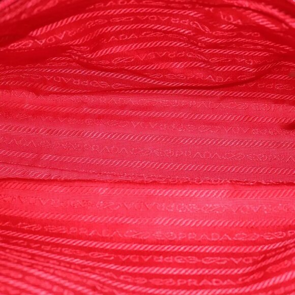 PRADA Sports Tote Bag Canvas Red Beige - Picture 14 of 16